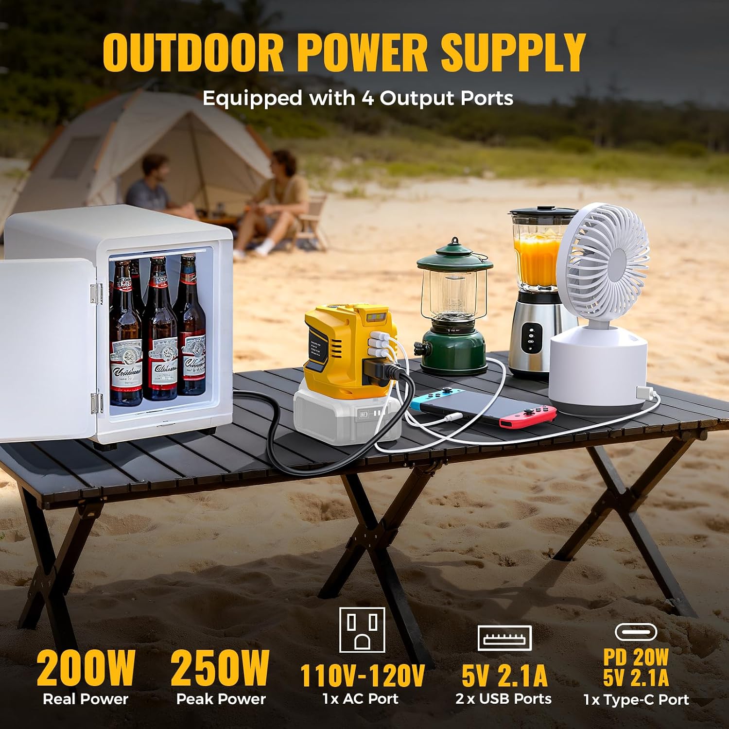 Thumbnail 1 de Dewalt 20V 200W Power Inverter with USB-C and AC 🔌