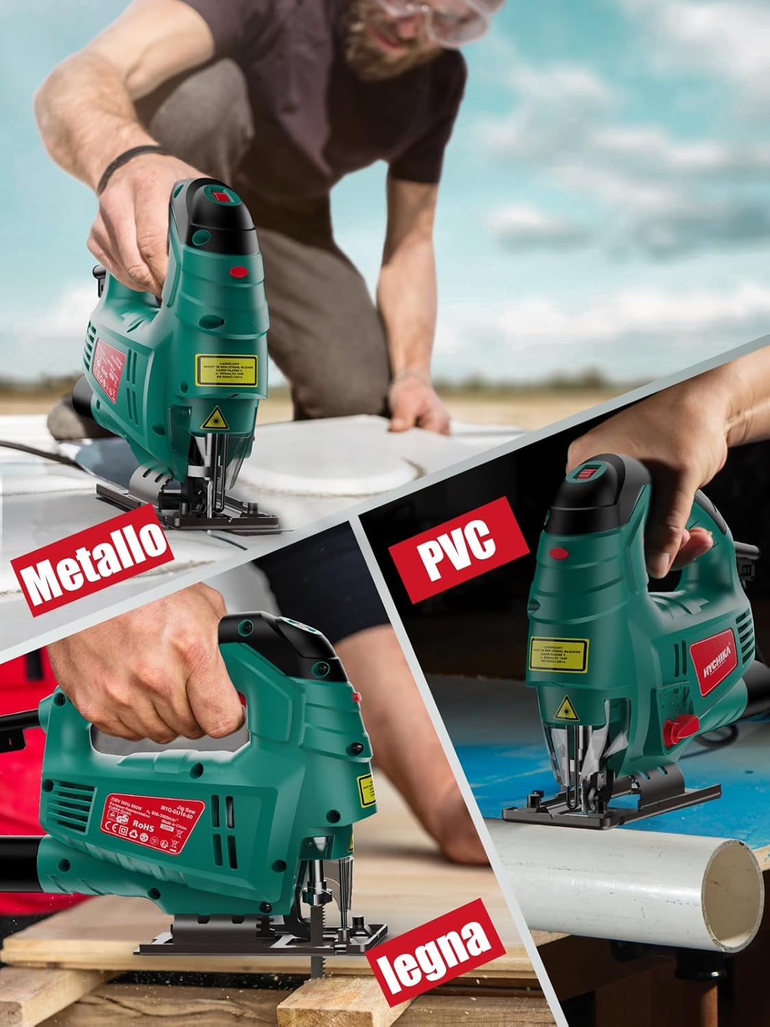 Thumbnail 6 de HYCHIKA Seghetto alternativo 800W 110 mm di taglio 🛠