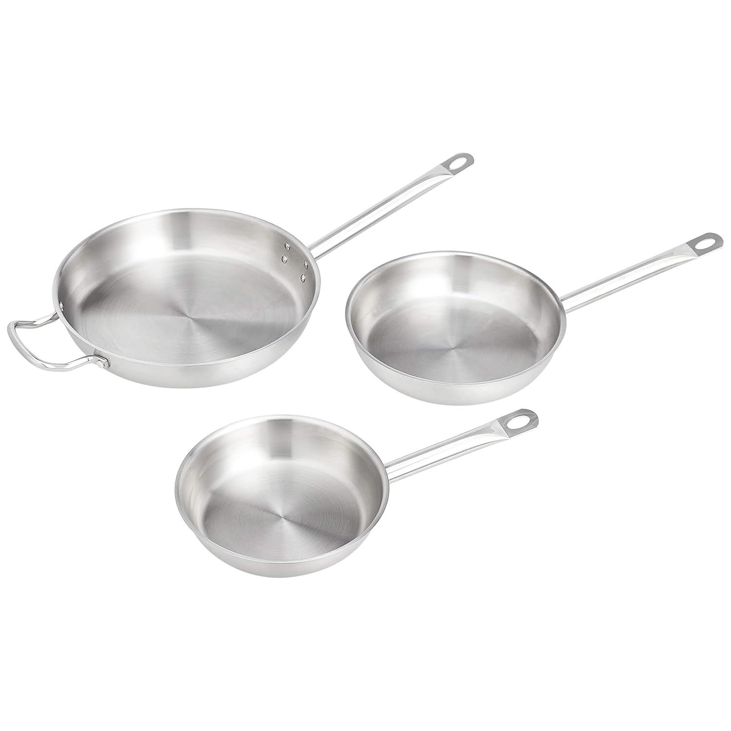 Thumbnail 6 de Amazon Basics Bratpfanne 28 cm aus Edelstahl mit Aluminiumboden – robust, induktionsgeeignet