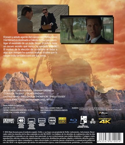 Thumbnail 1 de Corazón Trueno BD 1992 Thunderheart [Blu-ray] — ficha de compra