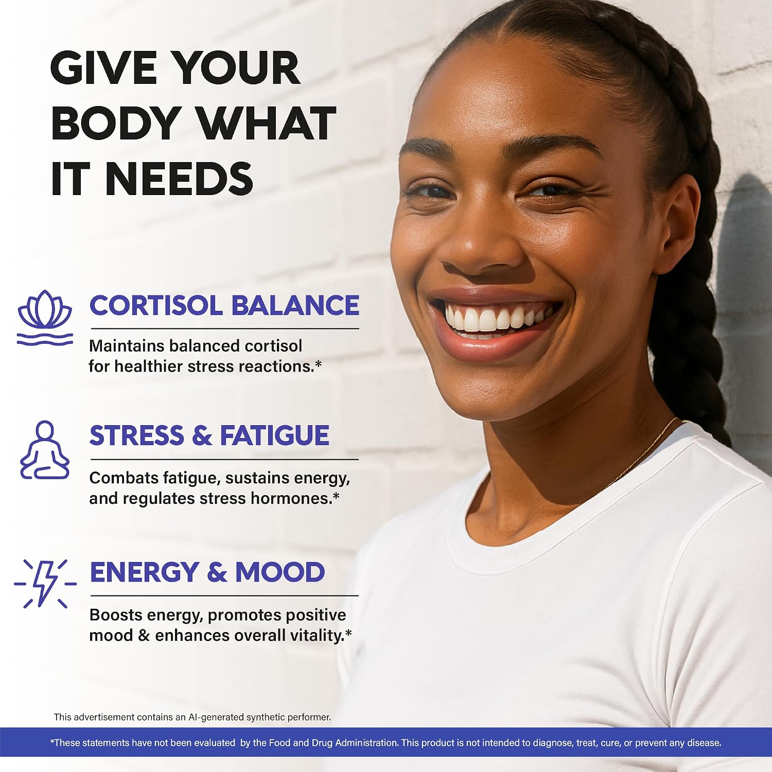 Detalle de Nutraharmony Cortisol Supplement, 60 Count