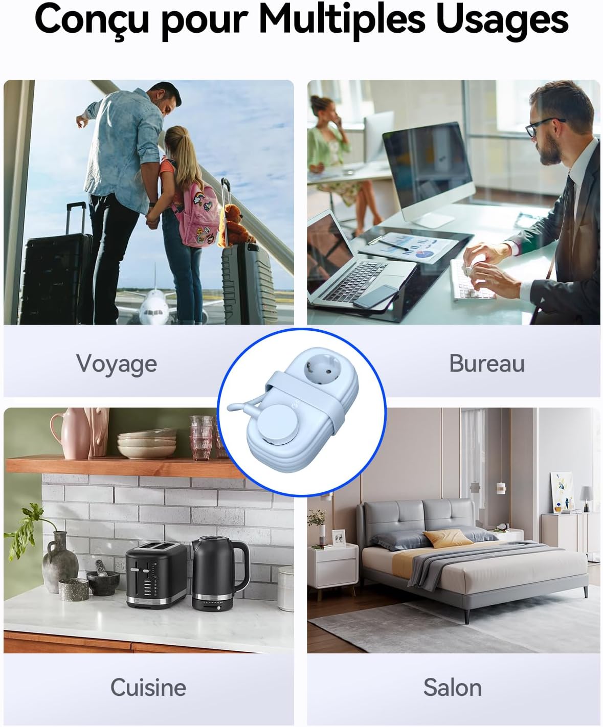 Thumbnail 5 de ORICO AP3 Multiprise voyage USB-C 20W compacte