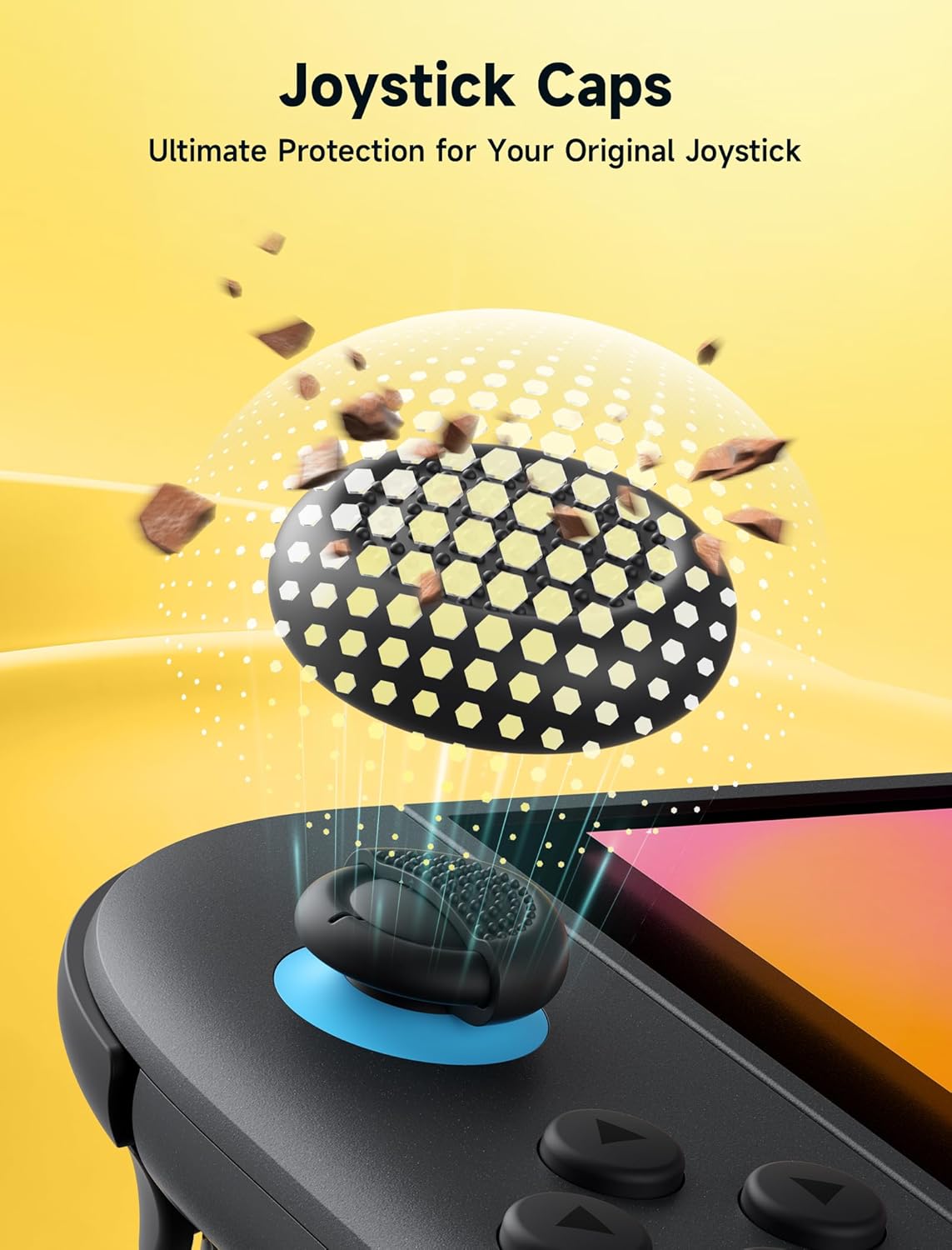 Thumbnail 4 de JSAUX grips de pouce antidérapants pour Nintendo Switch 2 (3 paires / 6 pièces) noirs