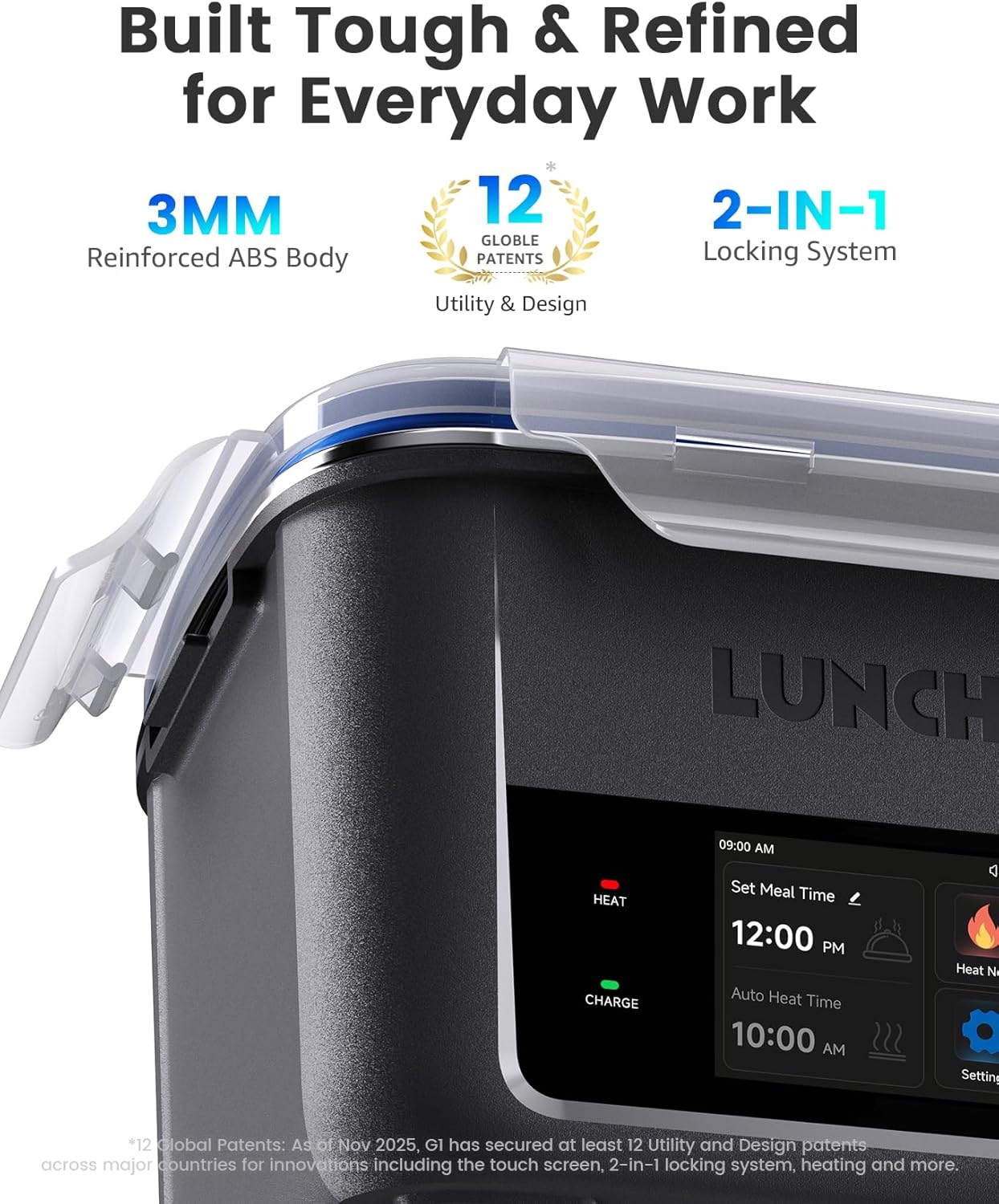 Thumbnail 6 de LunchGO G1 Cordless Electric Heated Lunch Box — 5-Cup Capacity, 74Wh Battery, Scheduled Heating