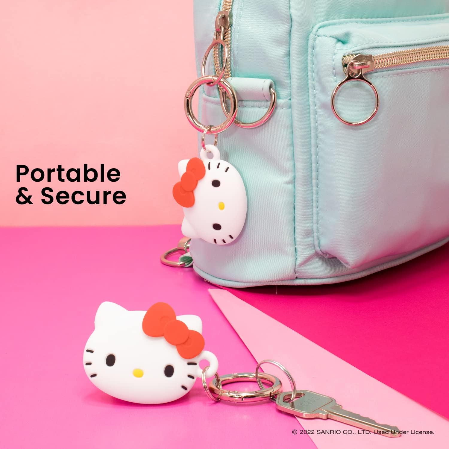 Detalle de iFace サンリオ フレンズ スペシャルエディション AirTag用シリコンケース ハローキティ・カラビナ付き