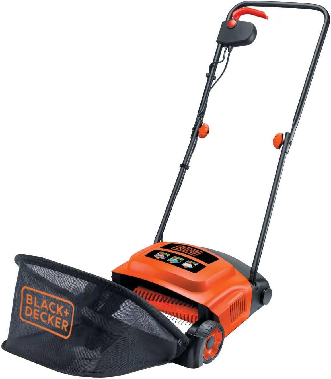 BLACK+ DEKER Arieggiatore GD300-QS, larghezza raccolta 30 cm, 600 W, 3 altezze di raccolta