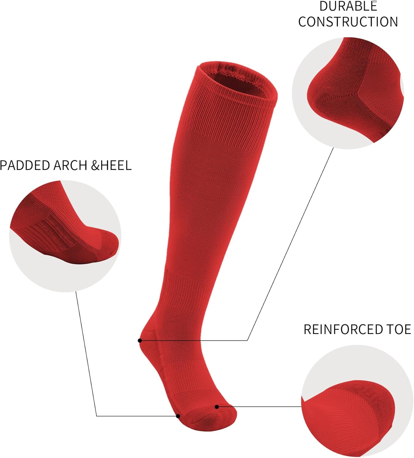 Thumbnail 3 de QBK Toddler Baseball Socks and Belt Youth Softball T-Ball Combo Set (2 Pairs of Socks & 1 Belt)