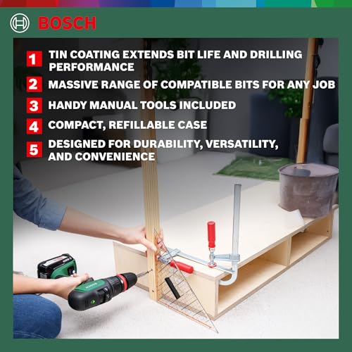 Detalle de Bosch Maletín X-Line 103 unidades para taladrar y atornillar 🛠
