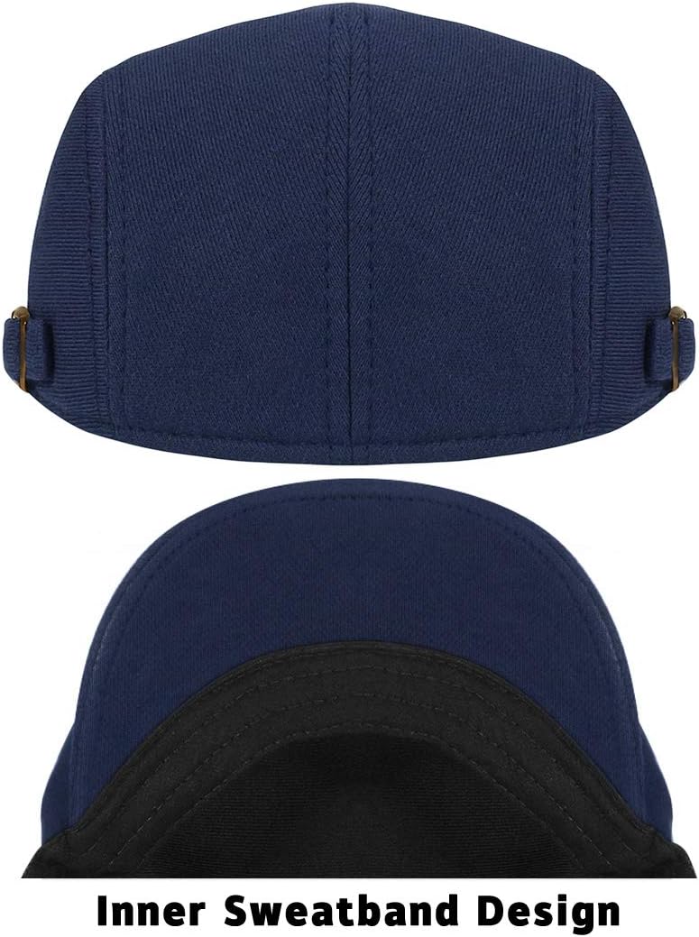 Detalle de WETOO stcap55-zanglanse-E Cotton Newsboy Cap, Adjustable Blue, M