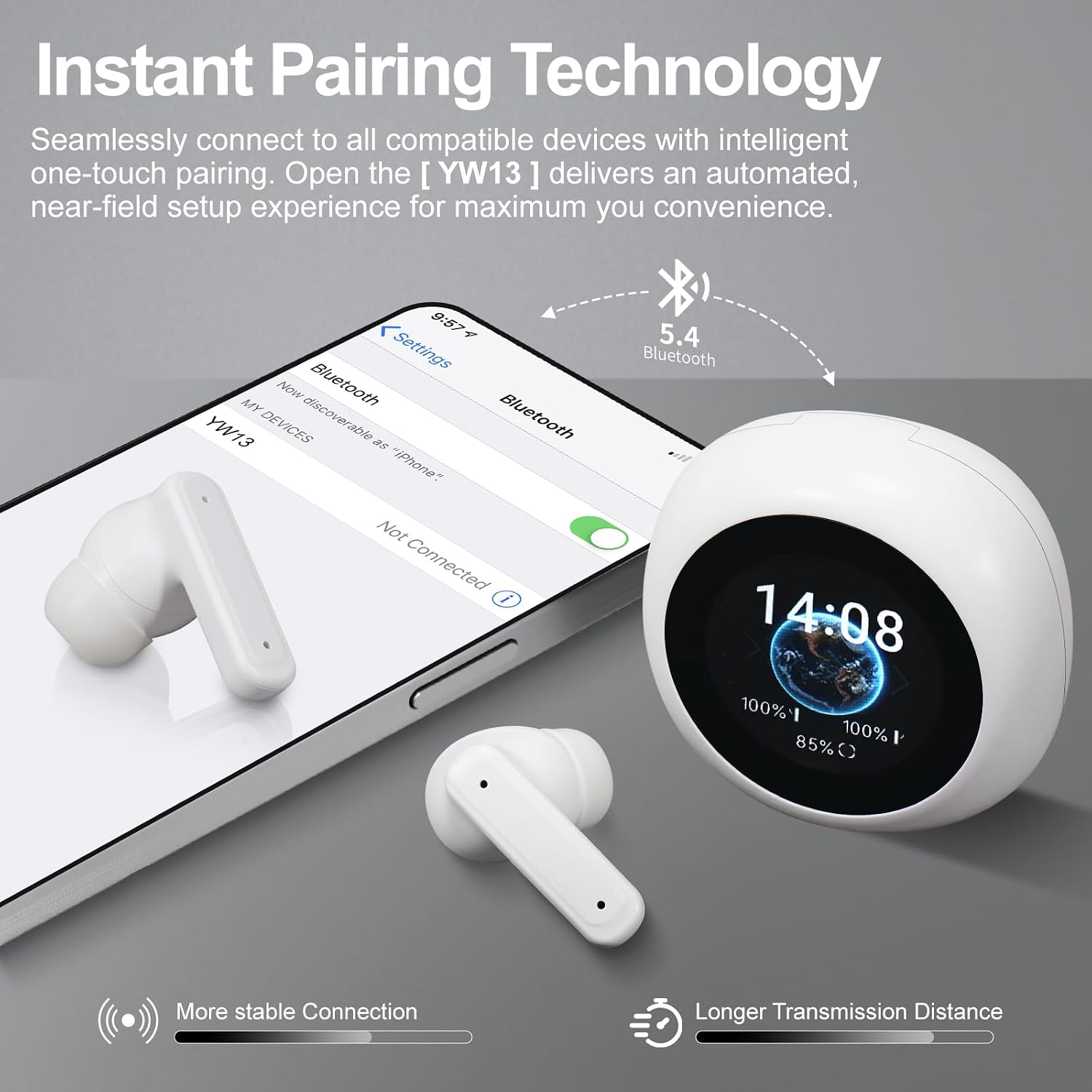 Thumbnail 4 de Canareen Wireless Earbuds ANC with Bluetooth 5.4