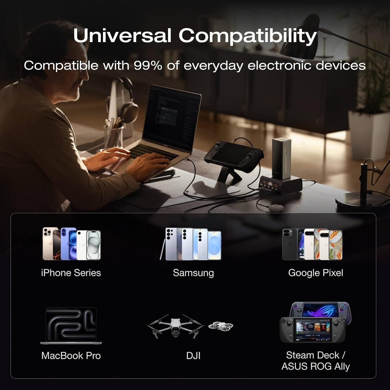 Detalle 2 de EcoFlow RAPID Pro Power Bank (20,000mAh, 230W, 100W built-in USB-C cable) – 4-port portable charger