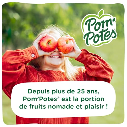 Detalle de Pom’Potes Compote Sans Sucres Ajoutés Pomme Poire Vanille Banane 28x90g — gourde nomade, fruit et fibre