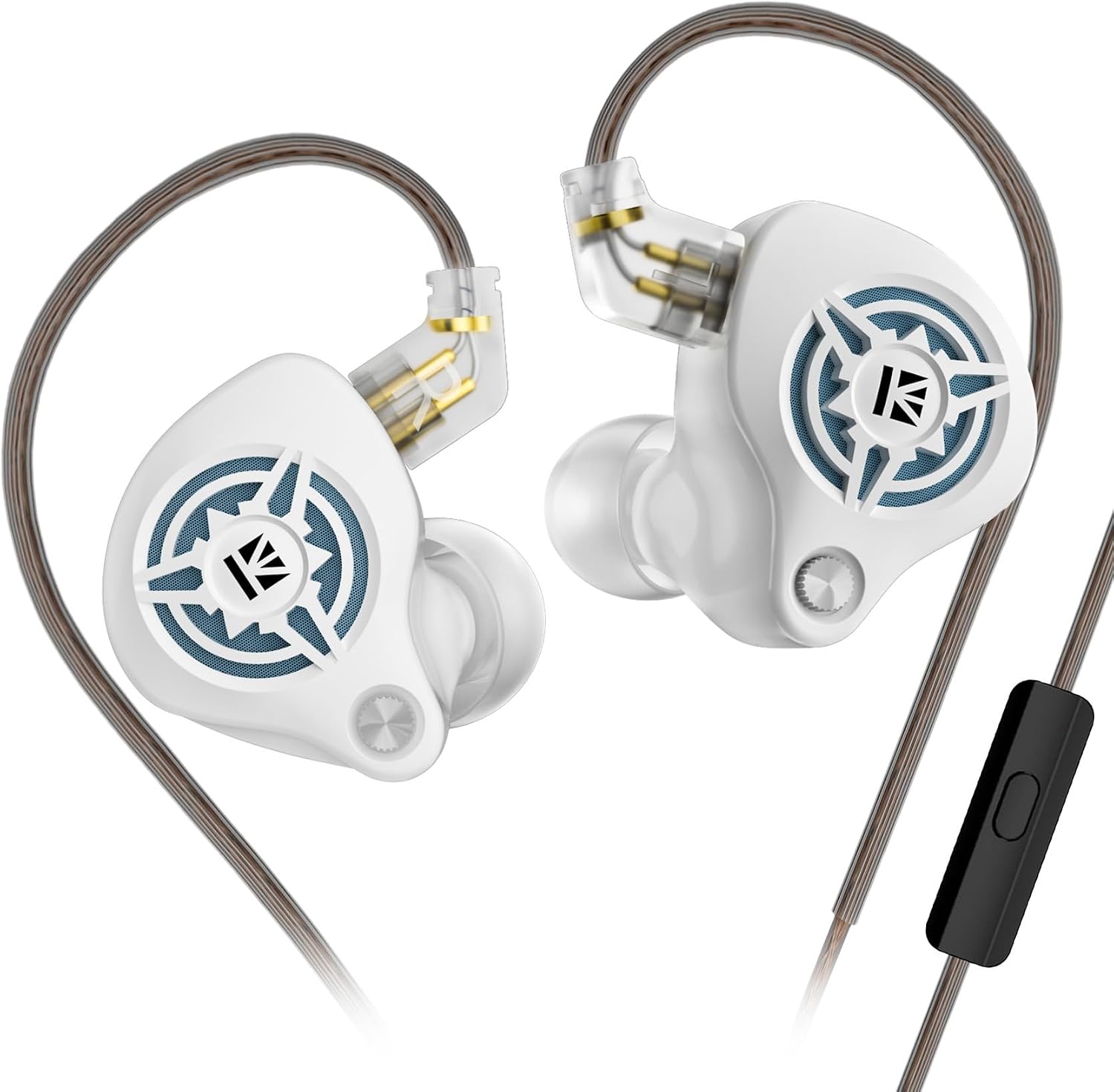 Detalle de Yinyoo KBEAR BK1 Gaming Earbuds with Mic – 10mm Dynamic Driver, 3.5mm Jack