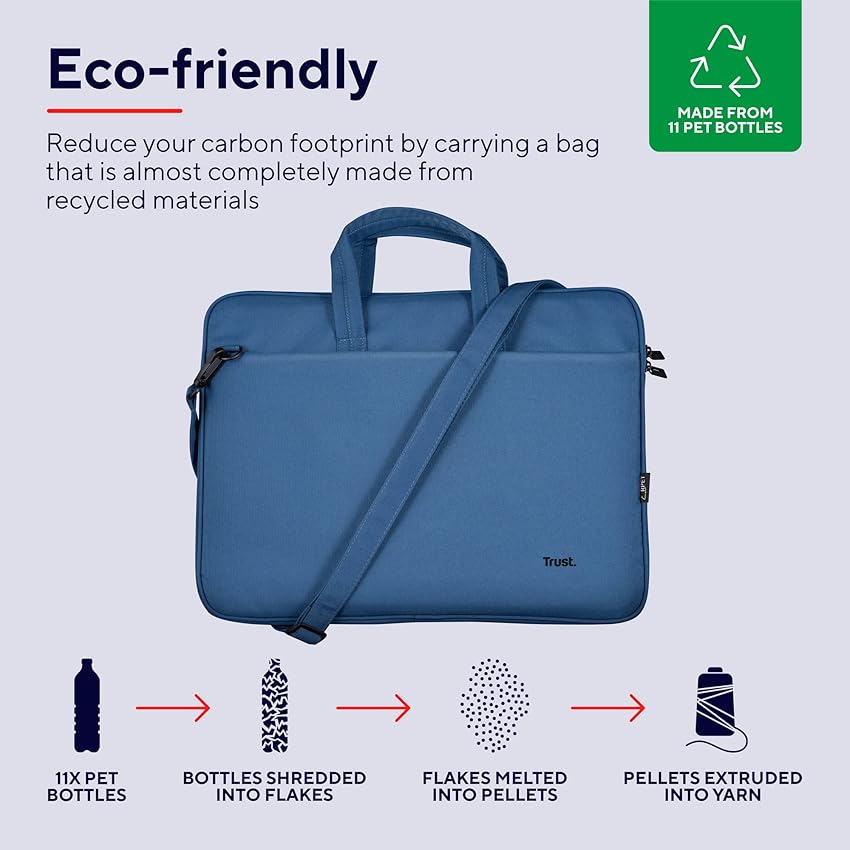 Thumbnail 1 de Trust Bologna Maletín Ecológico para Portátiles hasta 16" 🌍