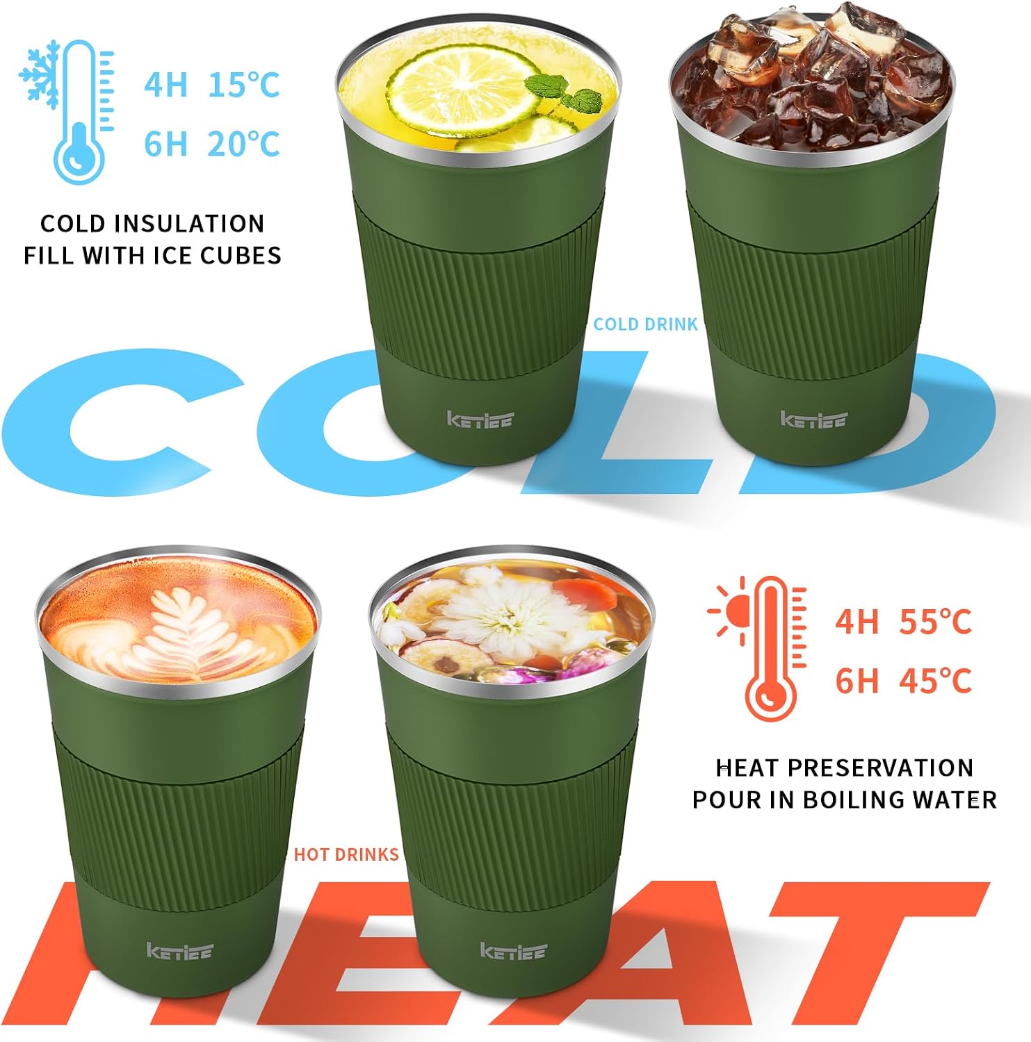 Thumbnail 2 de KETIEE Travel Coffee Mug 12 oz
