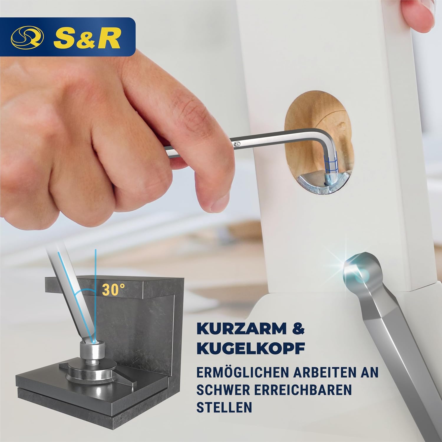 Detalle 2 de S&R Innensechskantschlüssel Satz 13-teilig
