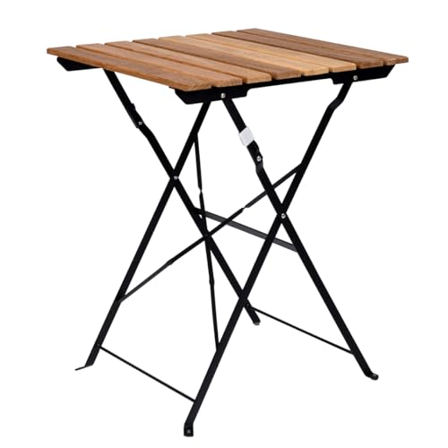 Thumbnail 1 de T-LOVENDO.ES Set retro de 3 muebles de exterior (mesa y 2 sillas) plegables de acero y madera