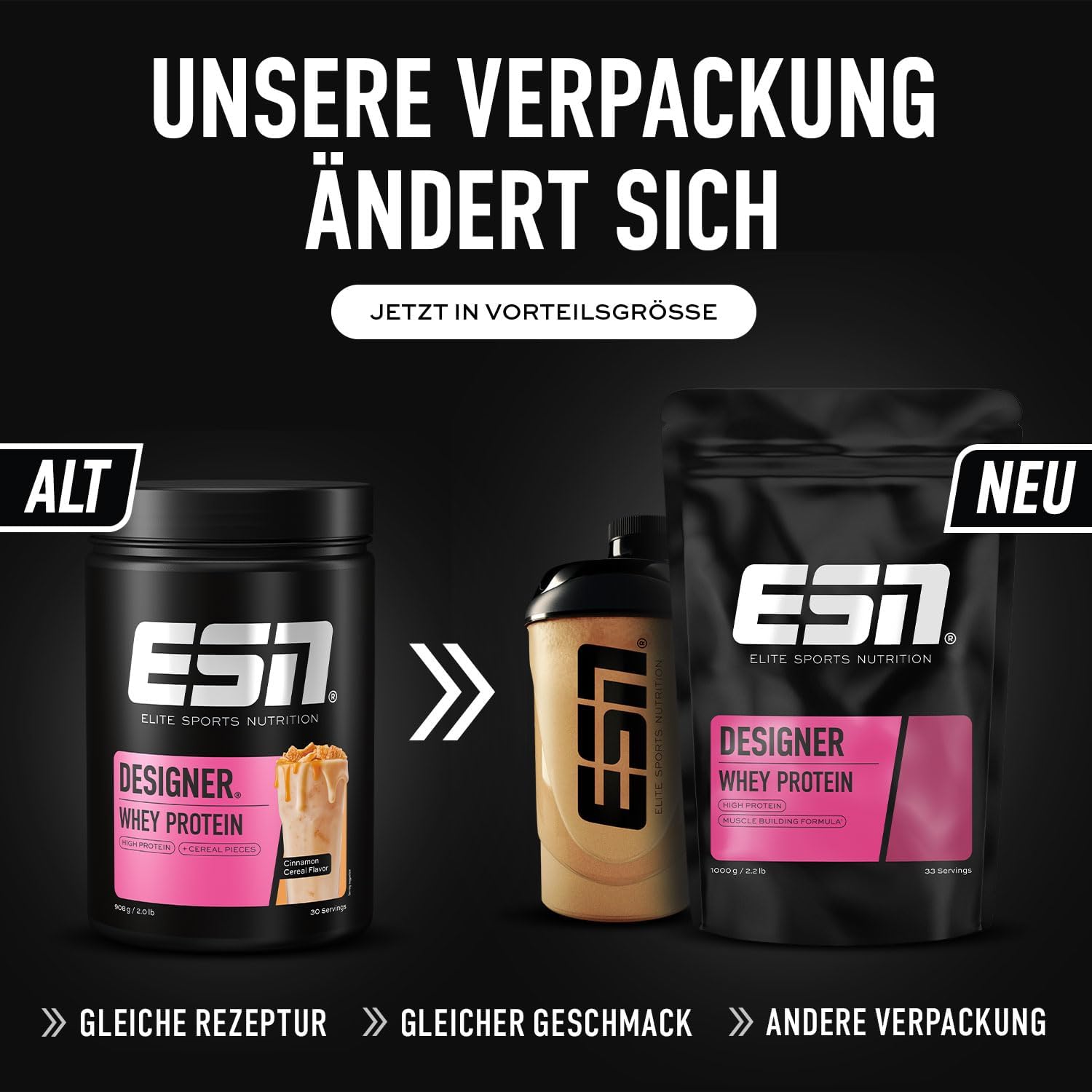 Detalle 2 de ESN Designer Whey Protein Pulver Vanilla 1 kg – Vielseitiges Molkenprotein