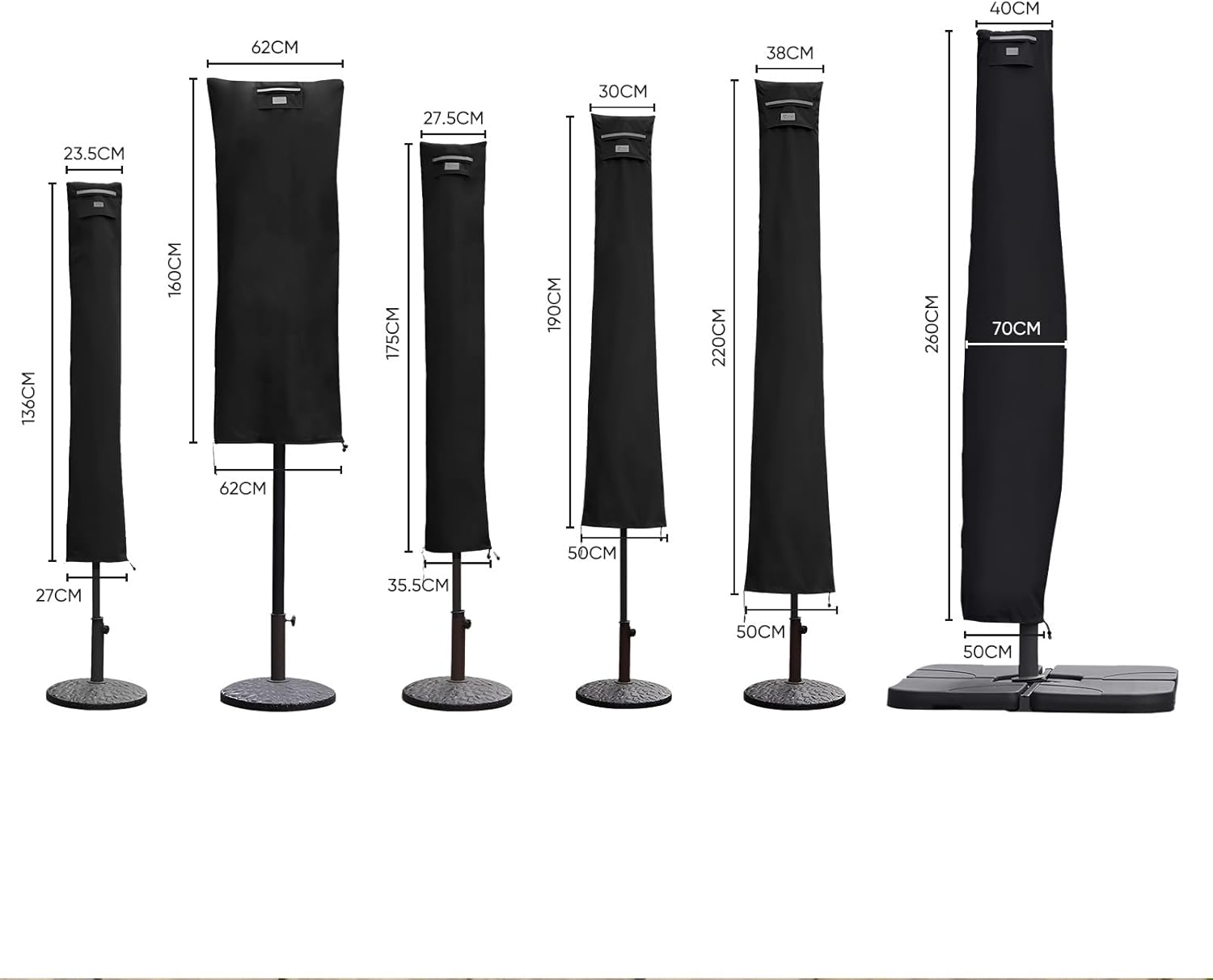 Thumbnail 6 de Sekey funda parasol ultrarresistente 175x27.5x35.5cm
