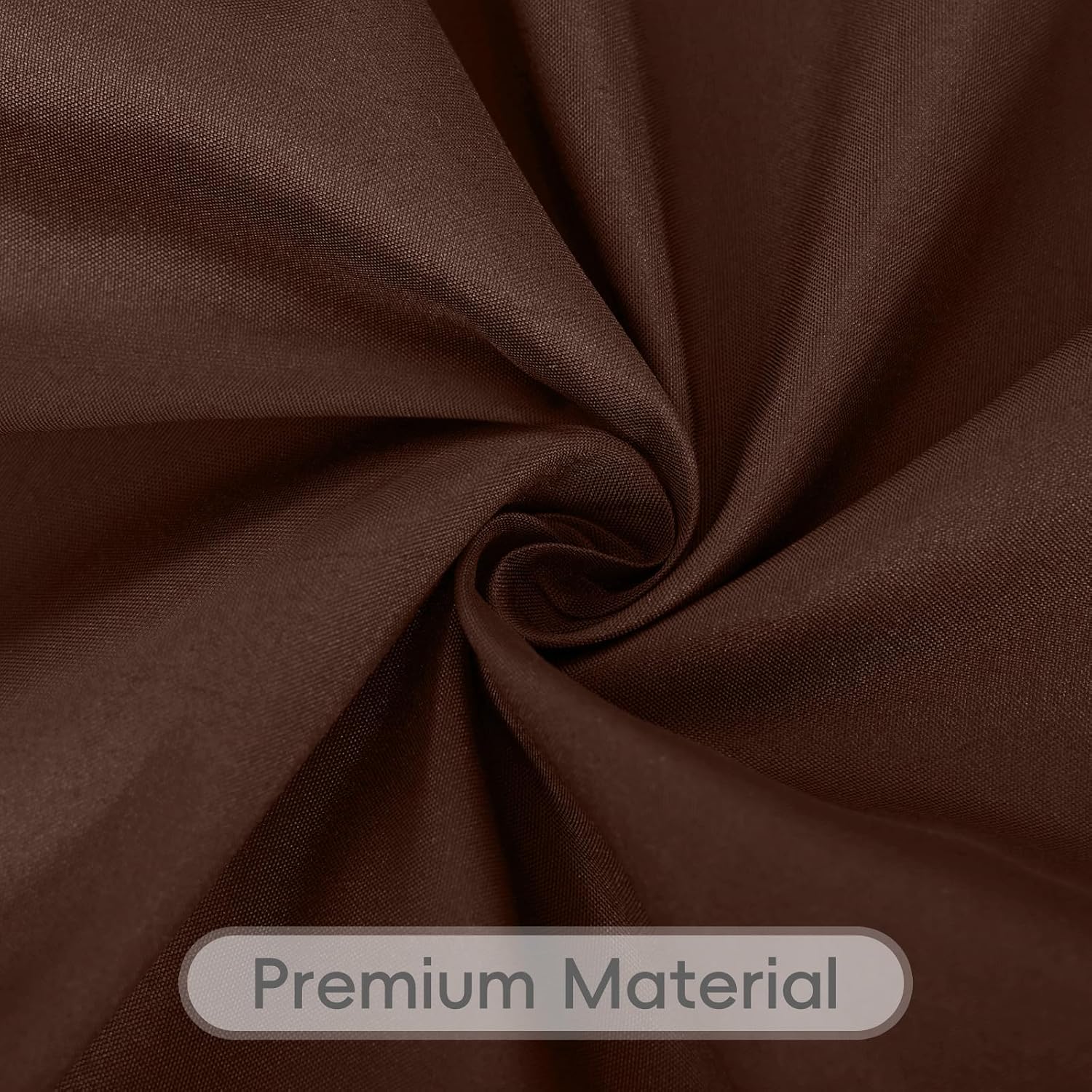 Detalle 2 de 8 Pack Round Tablecloth 120 Inch Brown Polyester Tablecloth — Wrinkle-Resistant, Washable