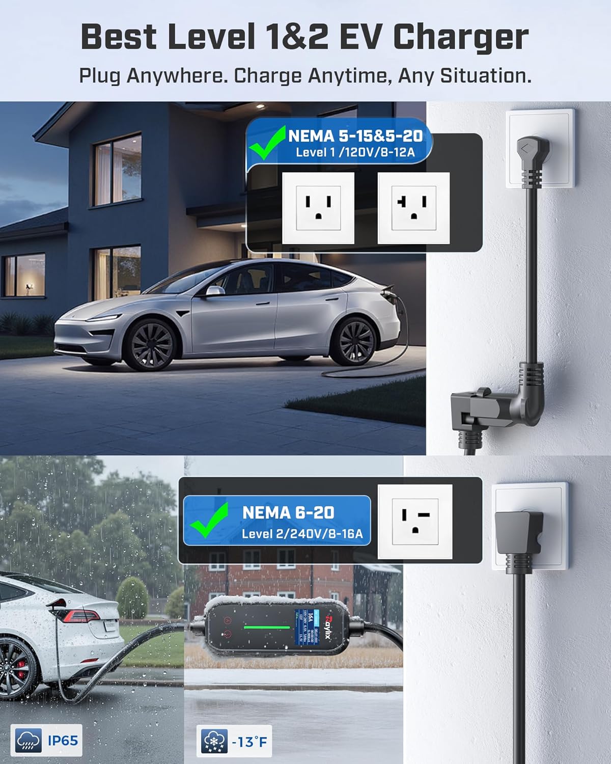 Thumbnail 3 de 2026 Upgraded Level 1 & 2 Tesla Mobile Charger by Raylix
