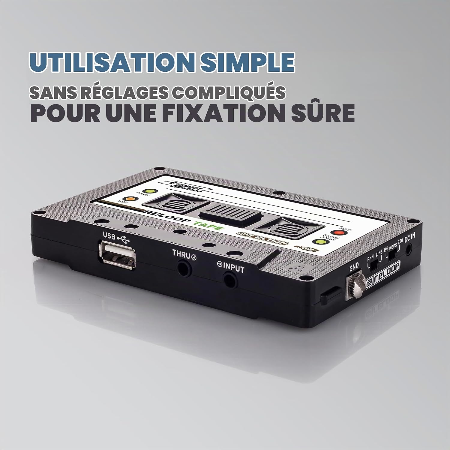 Thumbnail 1 de Reloop AMS-TAPE retro USB-recorder voor mixsets en vinyl, MP3-opname