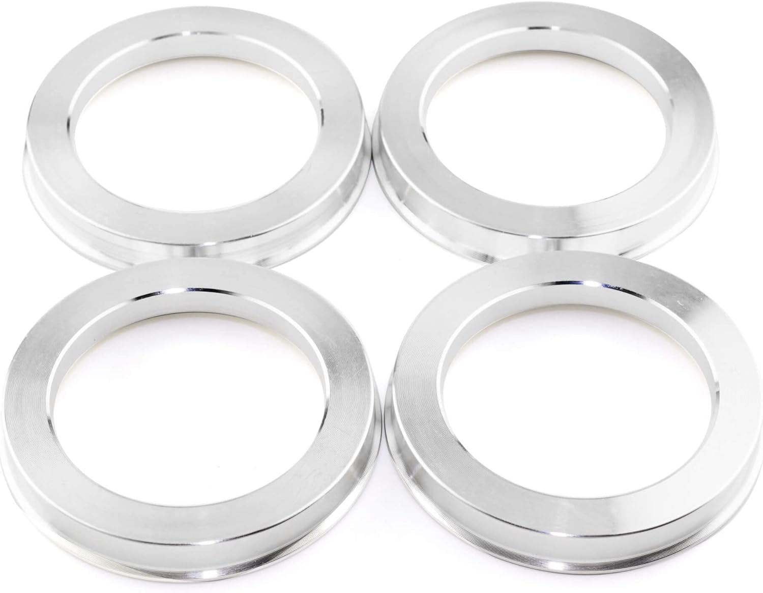 Rhinotuning 4 x Centring Rings – Aluminium, 73.1 mm outer bore and 54.1 mm hub bore (Silver)