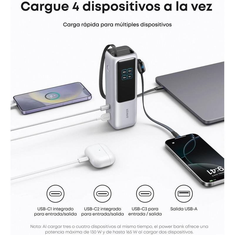 Thumbnail 1 de Batería externa Anker A1695H41 25000 mAh 165 W – carga ultrarrápida y cuatro salidas