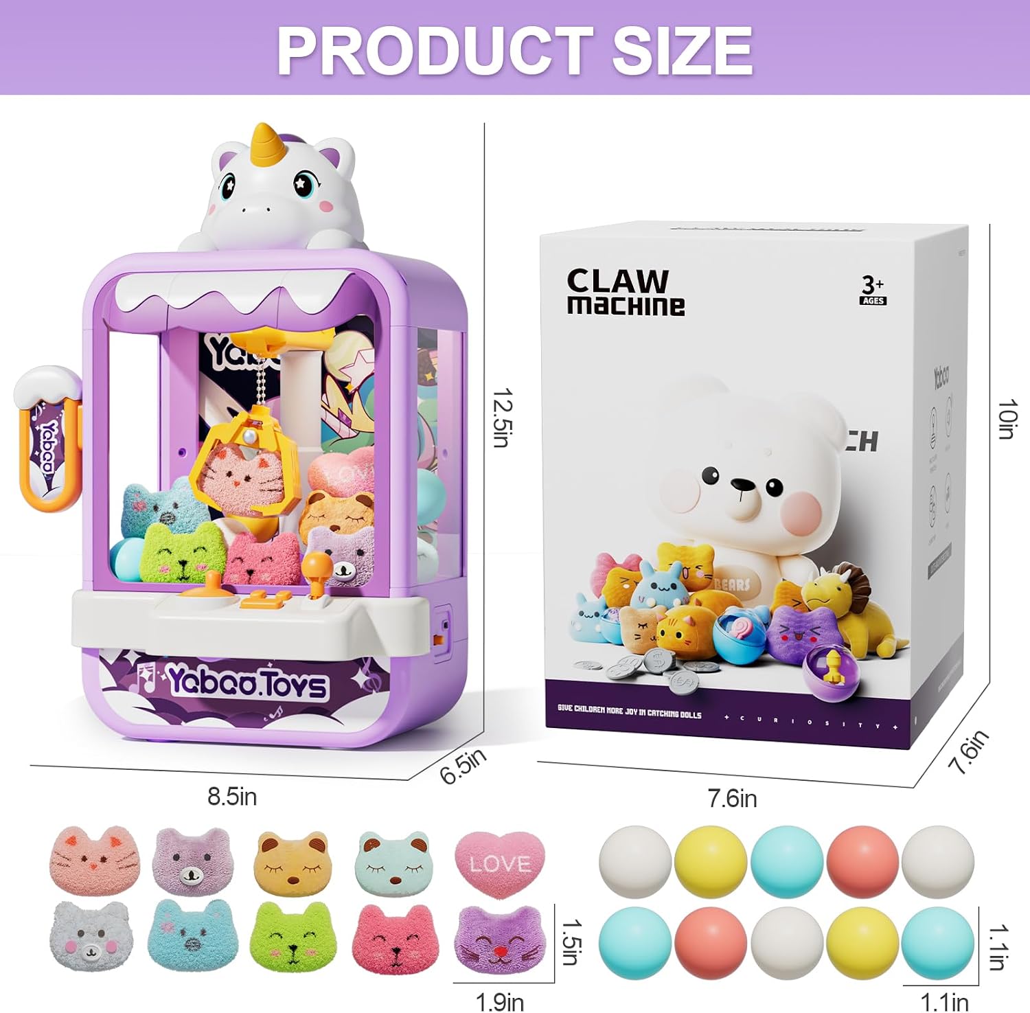 Thumbnail 5 de VEEVIFUN Claw Machine for Kids – Unicorns Game Toy for Girls Aged 3–8