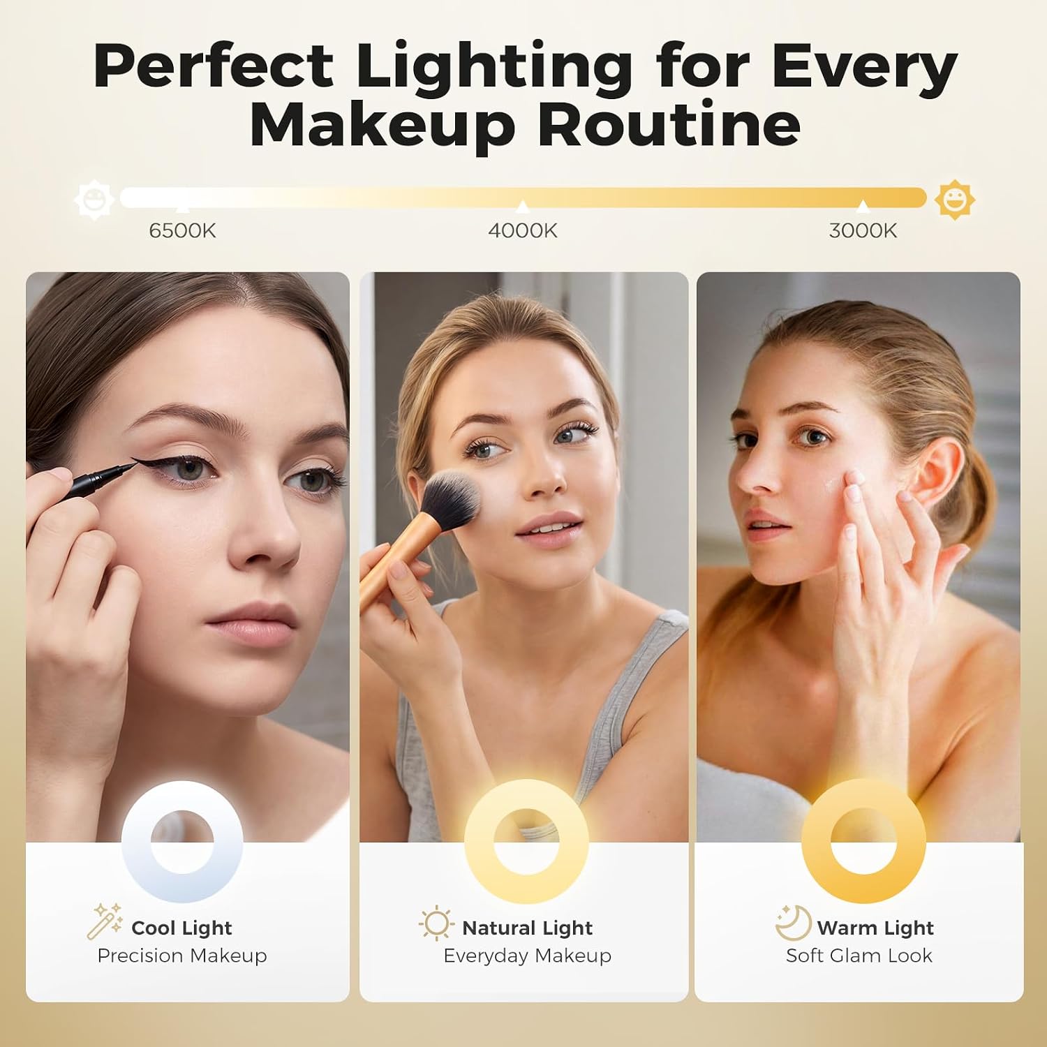 Thumbnail 5 de tubbede Wall-Mounted Makeup Mirror, 8-Inch, 1X/30X LED, Rechargeable 4000mAh