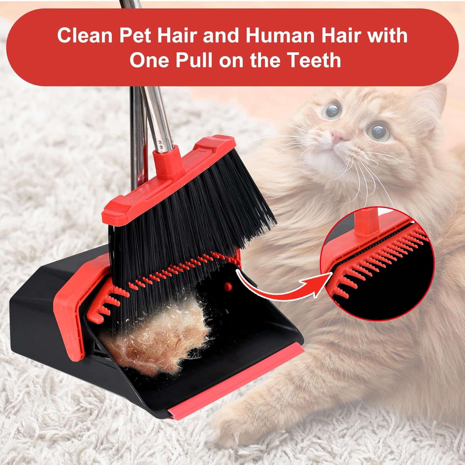 Thumbnail 3 de Tiumso Upgrade Broom with Dustpan 51