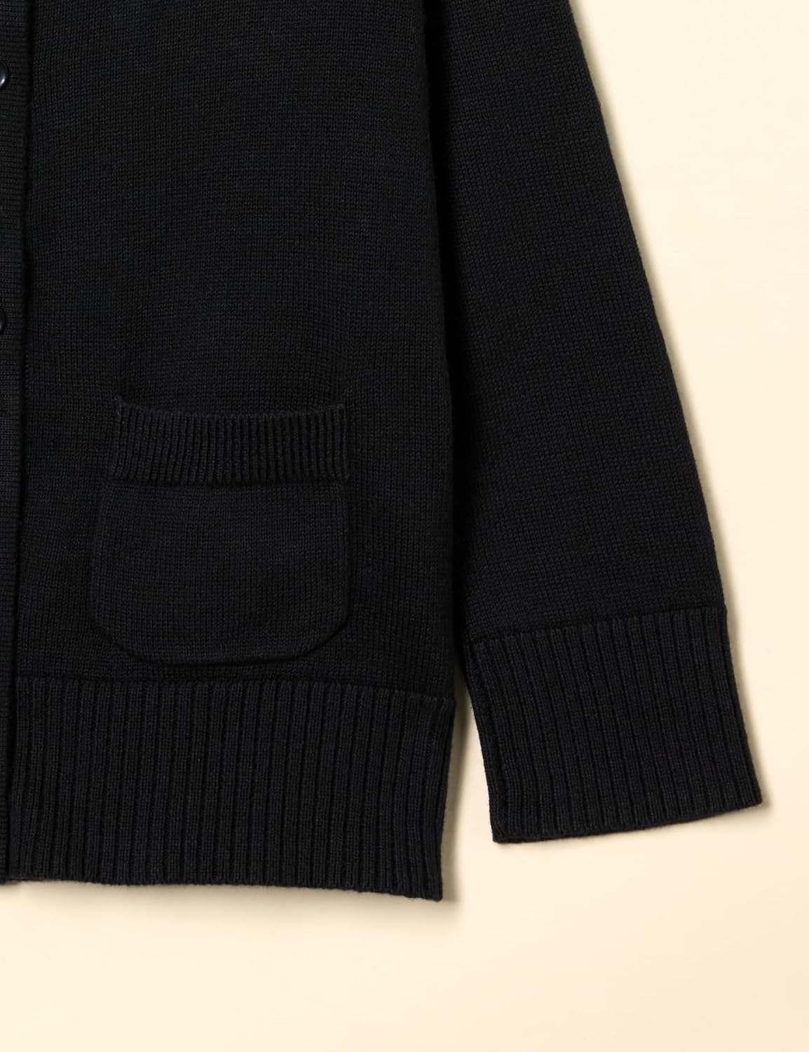 Detalle de Amazon Essentials Mädchen schmal geschnittener Cardigan-Pullover mit Rundhalsausschnitt (Baumwollgarn)