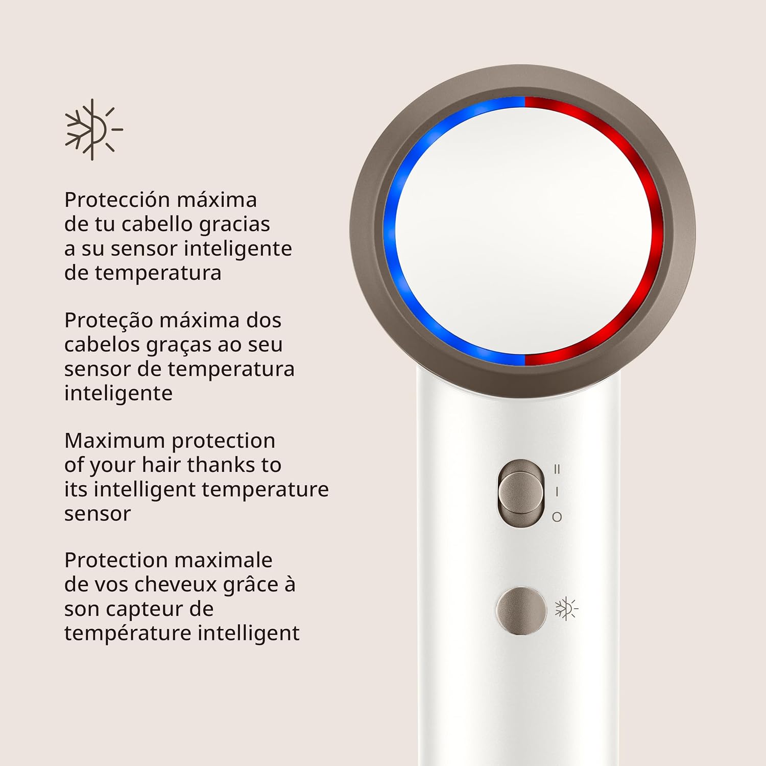 Detalle de Ufesa Pro Ionic Air – suszarka do włosów, 110 000 obr./min, jonizacja