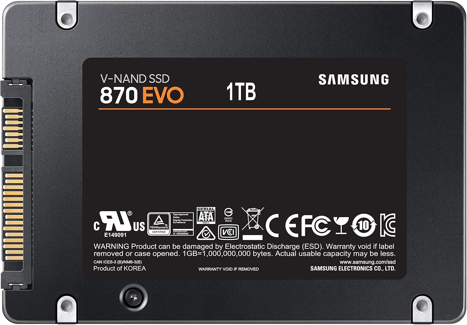 Detalle de Samsung 870 EVO 1TB SATA III 2.5" SSD