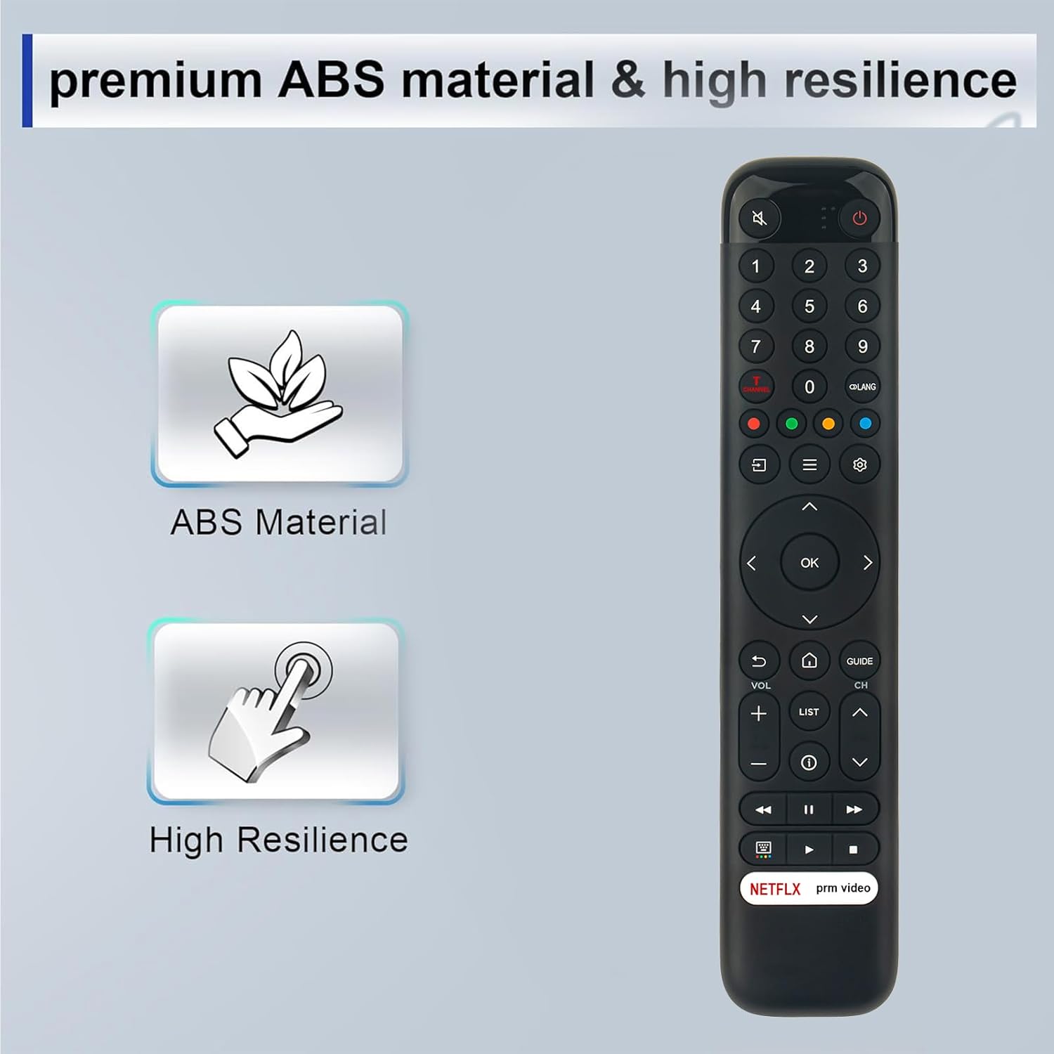 Detalle de VINABTY Replacement Remote for TCL Smart TVs (43L5A, 43S5400A, 40S5401A, 40S5403A, 32S5401AF) – Practical Everyday TV Access