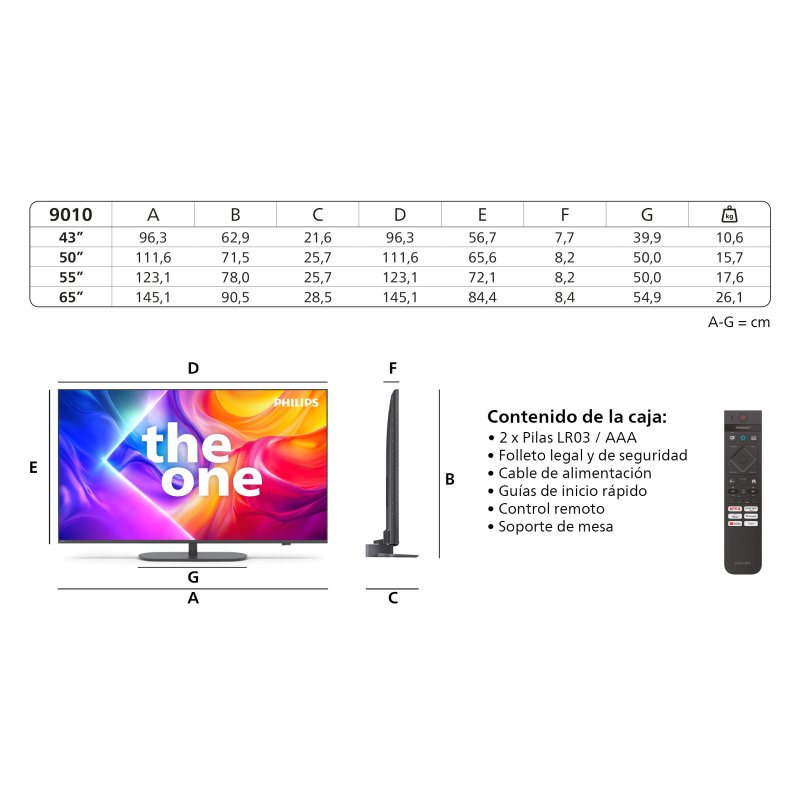 Thumbnail 2 de Philips The One Ambilight QLED 50" 4K UltraHD