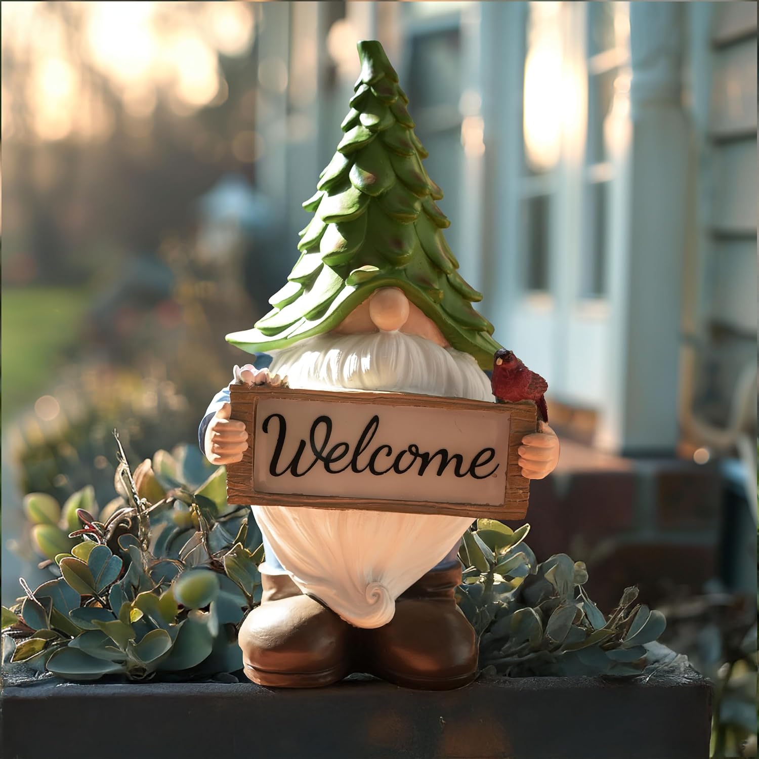 Detalle 2 de hvfun 13.5” Solar Gnome Statue