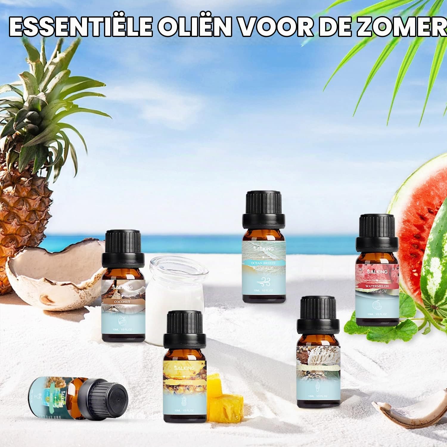 Thumbnail 1 de SALKING zomer etherische-olieset, 6 x 10 ml met zes zomerse geuren