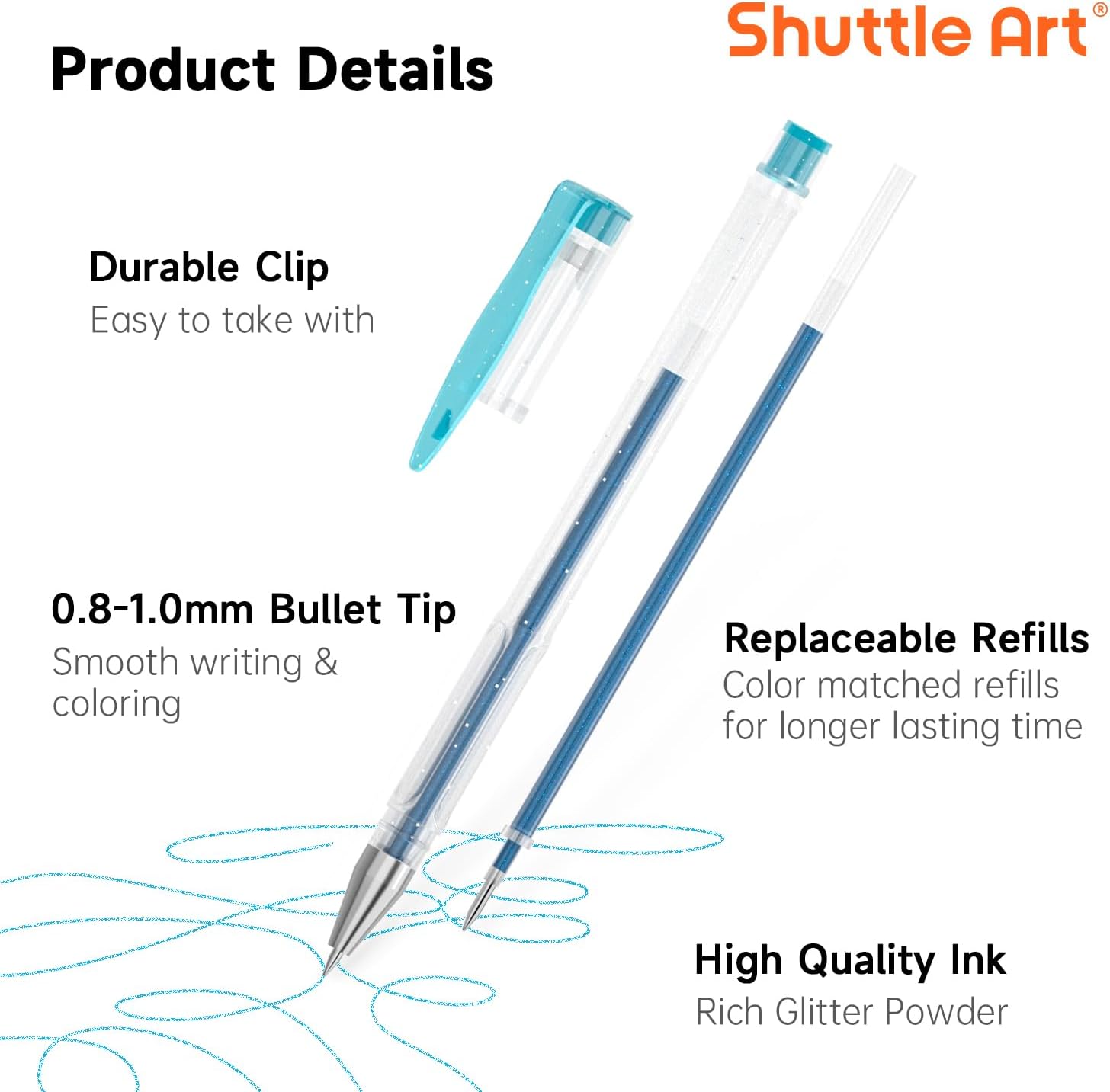 Thumbnail 2 de Shuttle Art Glitzer-Gelstifte Set 80