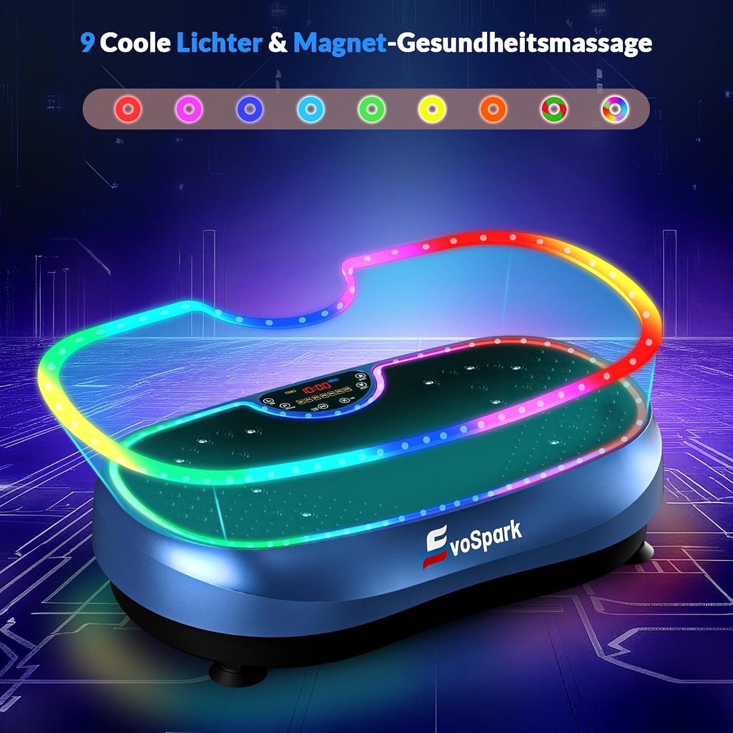 Detalle de EvoSpark Vibrationsplatte mit 200 W Motor