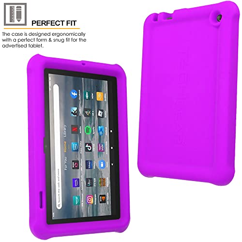 Detalle de TECHGEAR Bumper Case with Screen Protector for All-New Amazon Fire 7" (2022, 12th Gen) – Purple