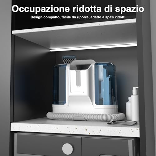 Detalle 2 de Rivenara Lavatappeti Aspirapolvere Tessuti Divani – 450 W, Lavà Tappezzeria, Asciuga e Aspira