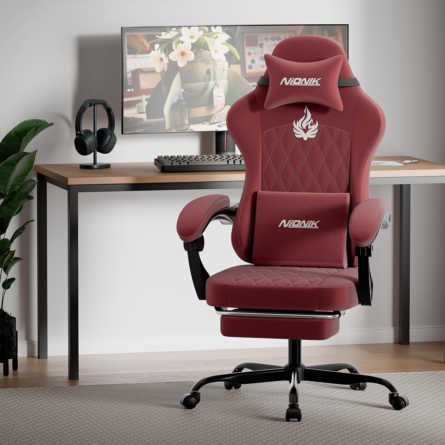 Detalle 2 de NIONIK Gaming Stuhl Einsteigermodell für 3 Stufen