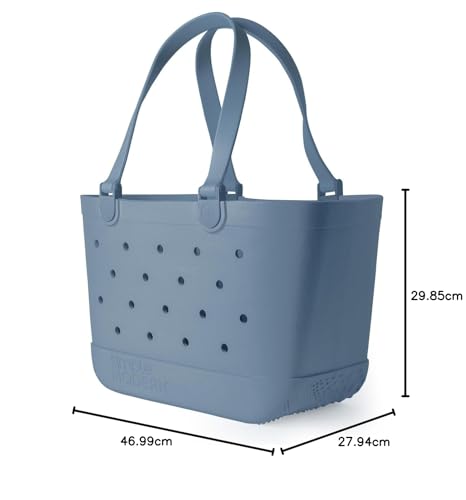 Thumbnail 8 de Simple Modern Getaway Blue Dune Large Bolso de playa impermeable