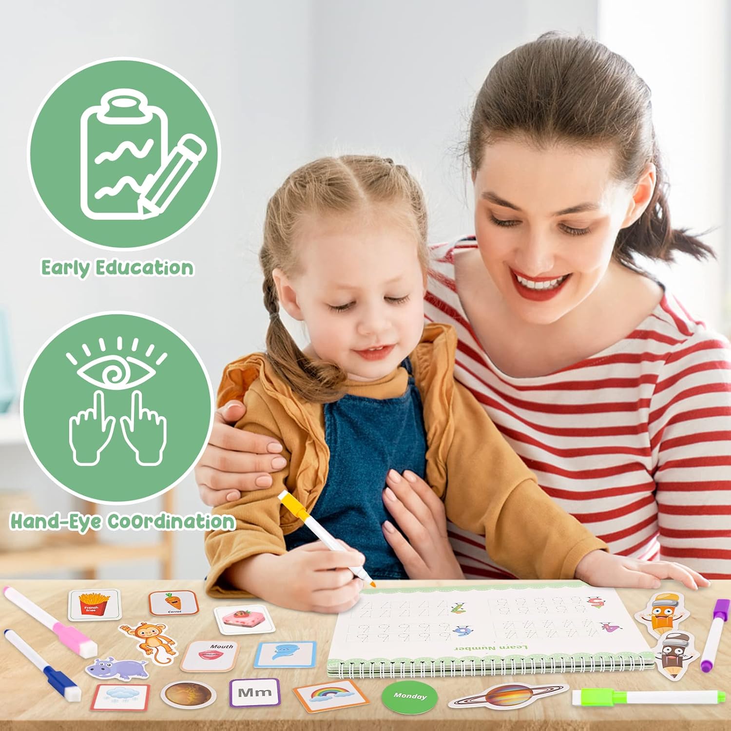 Thumbnail 5 de DINORUN Montessori Busy Book for Toddlers (30 themes) – preschool learning activities for ages 3–5