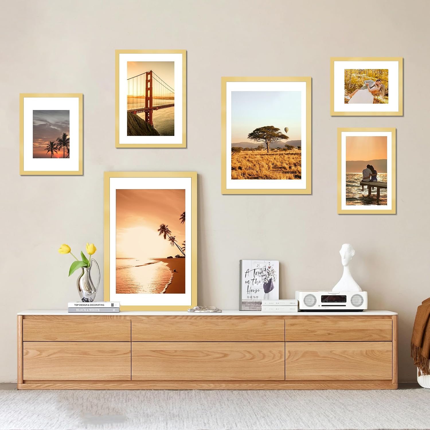 Detalle de YESKAY 18x24 Picture Frame White Set of 3