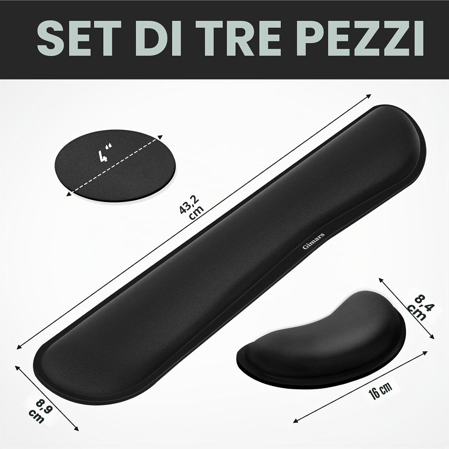 Thumbnail 1 de Gimars Aggiornamento Poggiapolsi 3 cm