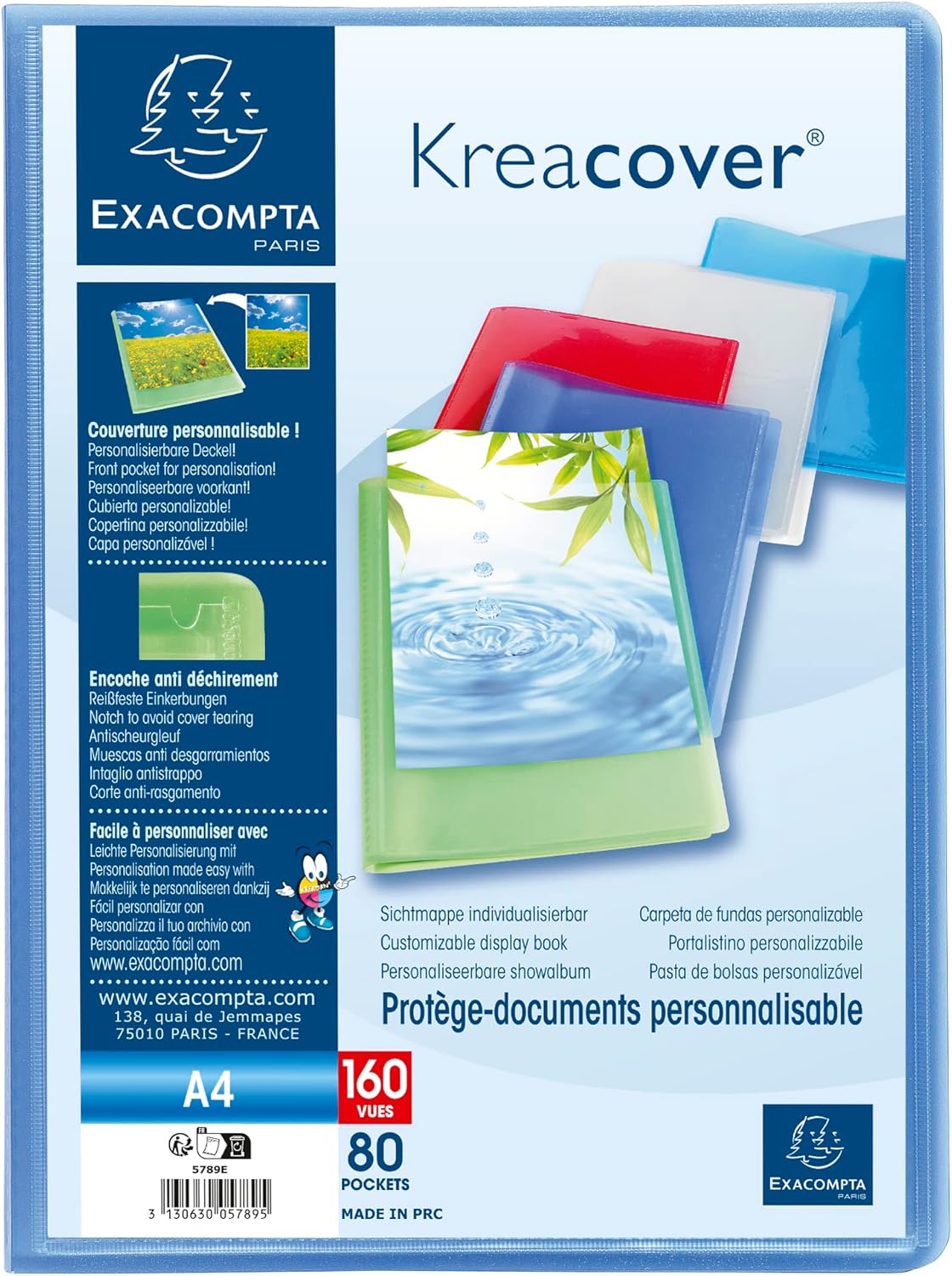 Thumbnail 4 de Exacompta 5789E Kreacover Chromaline – Protège-documents 80 poches A4, 24 x 32 cm