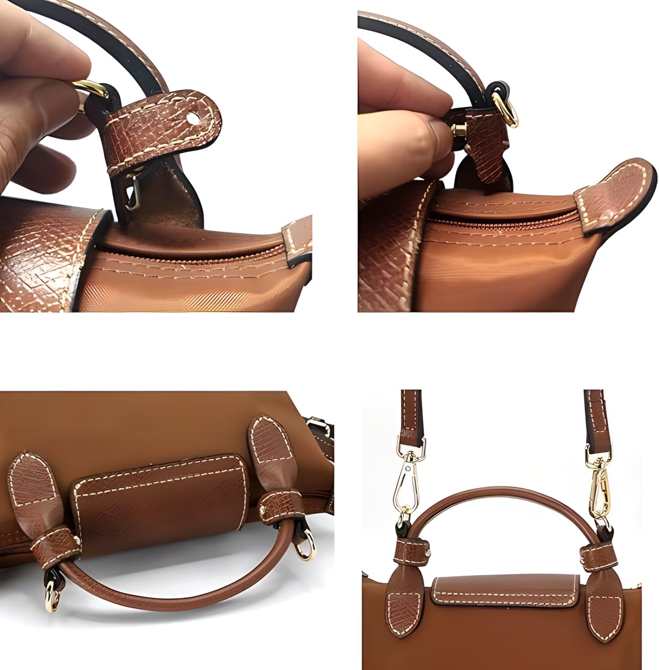 Thumbnail 4 de QIUTIMY Leather Handbag Strap Replacement for Longchamp Bags