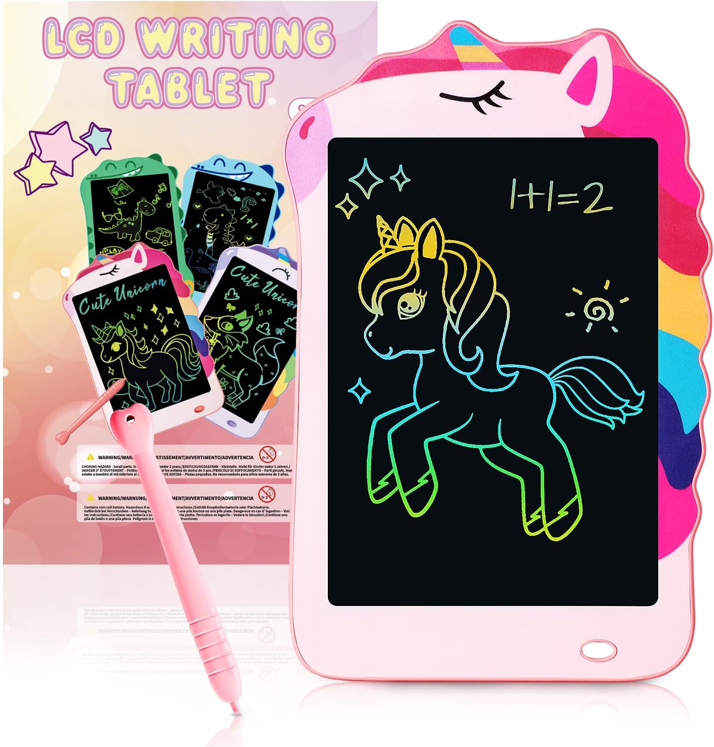 Thumbnail 6 de Decute Dinosaur 8.5-inch LCD writing tablet for kids – blue doodle board with erase & lock